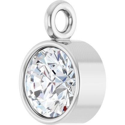 1/6 CT Natural Diamond Dangle, 3.94 mm x 5.95 mm