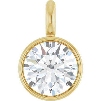 1/10 CT Lab-Grown Diamond Dangle, 3.5 mm x 5.5 mm, Bezel-Set