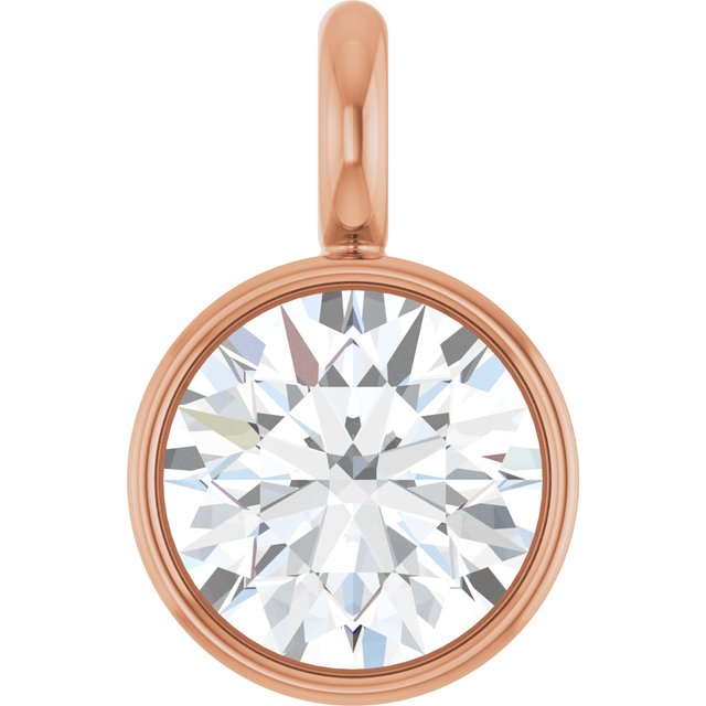 1/10 CT Lab-Grown Diamond Dangle, 3.5 mm x 5.5 mm, Bezel-Set
