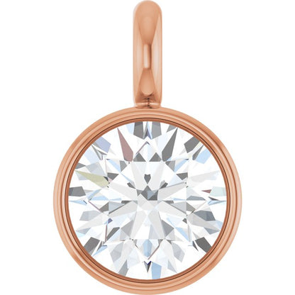 1/10 CT Lab-Grown Diamond Dangle, 3.5 mm x 5.5 mm, Bezel-Set