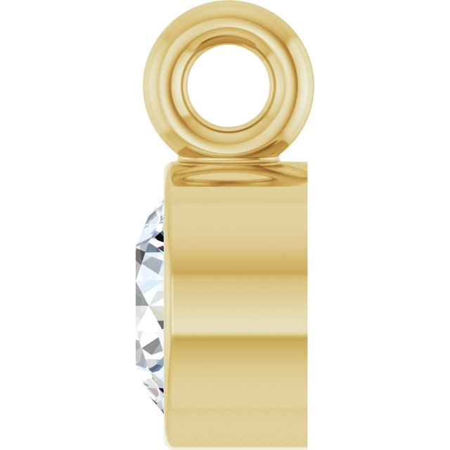 1/10 CT Lab-Grown Diamond Dangle, 3.5 mm x 5.5 mm, Bezel-Set