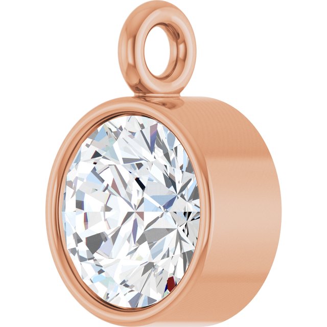 1/4 CT Natural Diamond Dangle, 4.8 mm x 6.7 mm, Bezel-Set