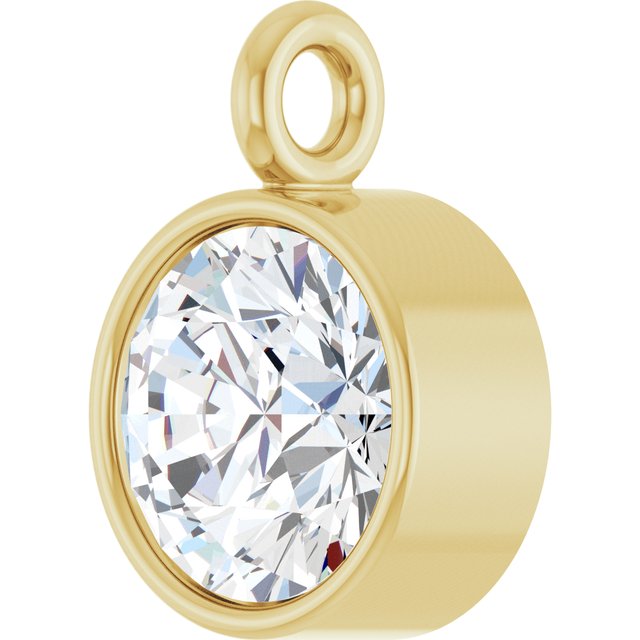 1/4 CT Natural Diamond Dangle, 4.8 mm x 6.7 mm, Bezel-Set