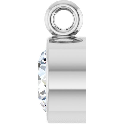 1/4 CT Lab-Grown Diamond Bezel-Set Dangle, 4.8 mm x 6.7 mm, Style 2