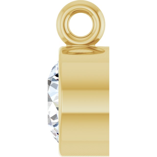 1/4 CT Lab-Grown Diamond Bezel-Set Dangle, 4.8 mm x 6.7 mm, Style 2