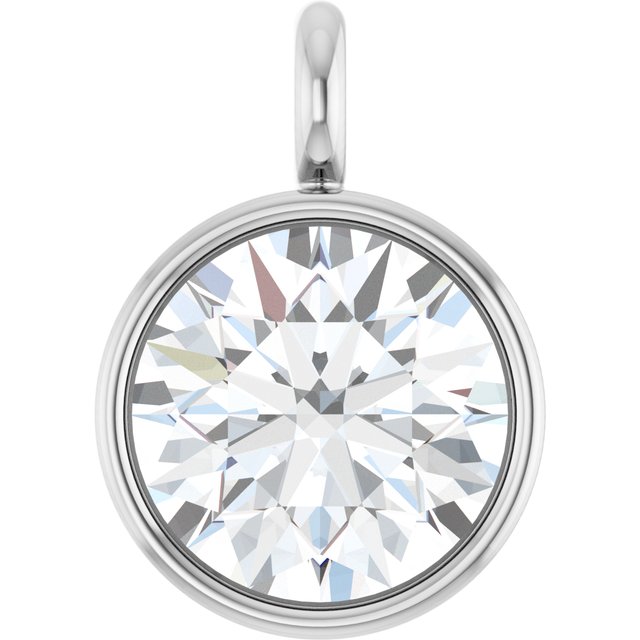1/4 CT Natural Diamond Dangle, 4.8 mm x 6.7 mm, Bezel-Set