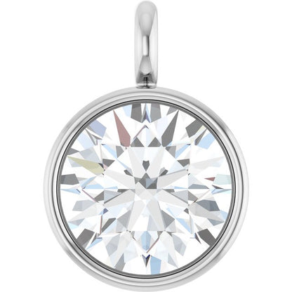 1/4 CT Natural Diamond Dangle, 4.8 mm x 6.7 mm, Bezel-Set