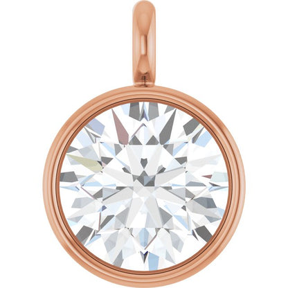 1/4 CT Lab-Grown Diamond Bezel-Set Dangle, 4.8 mm x 6.7 mm, Style 2