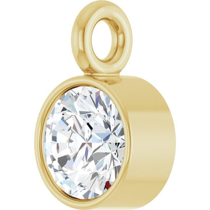 1/10 CT Lab-Grown Diamond Dangle, 3.5 mm x 5.5 mm, Bezel-Set
