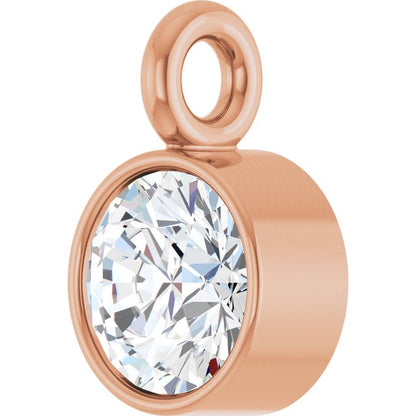 1/10 CT Lab-Grown Diamond Dangle, 3.5 mm x 5.5 mm, Bezel-Set