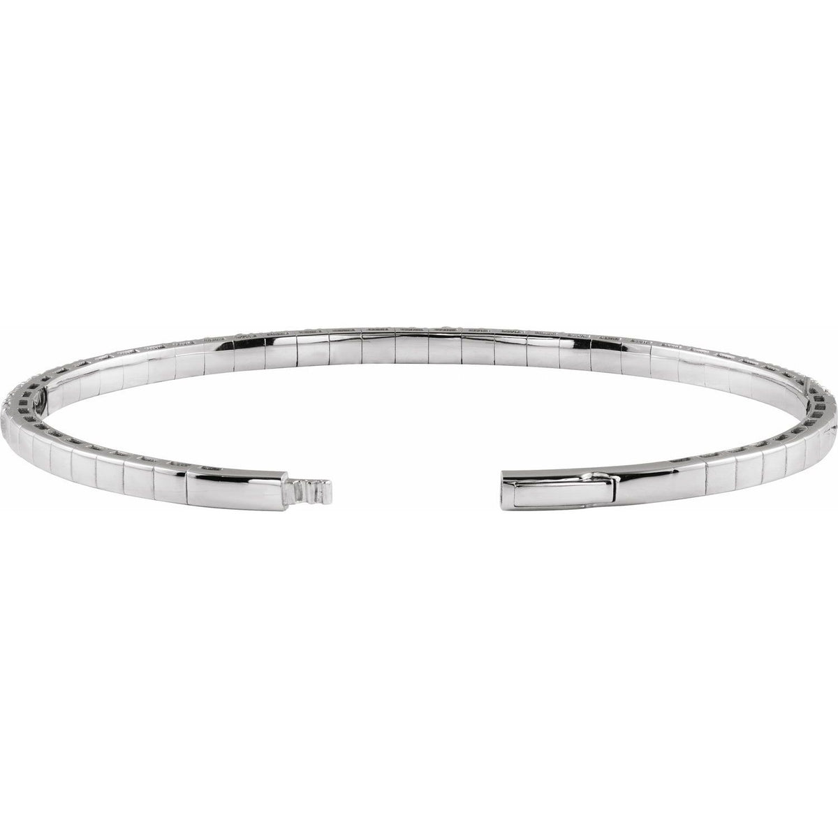 3 CTW Lab-Grown Diamond Flexible Bangle 7" Bracelet