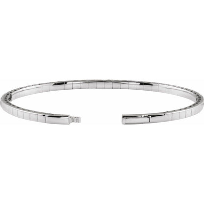 3 CTW Lab-Grown Diamond Flexible Bangle 7" Bracelet