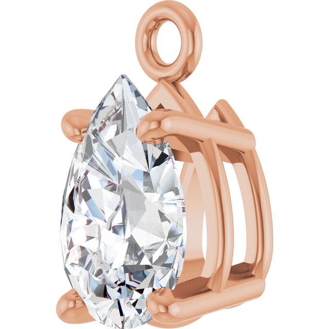 1/3 CT Lab-Grown Diamond 4-Prong Dangle
