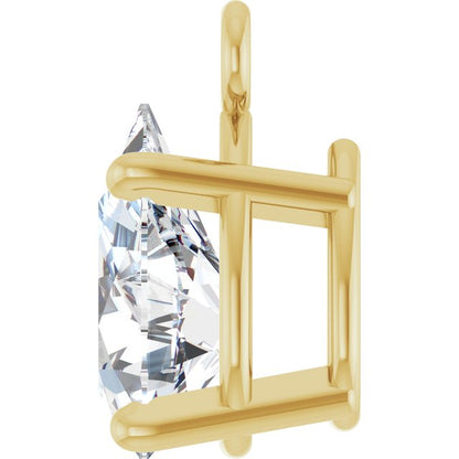 1/3 CT Natural Diamond 4-Prong Dangle