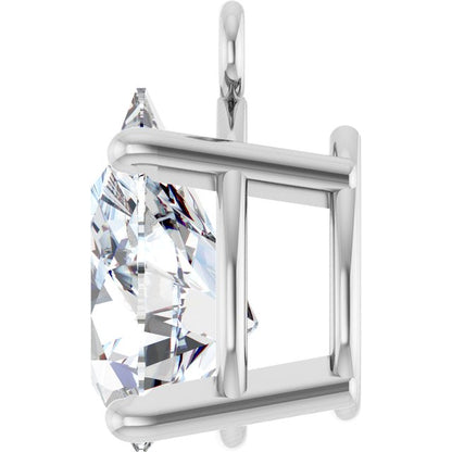 1/2 CT Lab-Grown Diamond 4-Prong Dangle, 5.1 mm x 8.7 mm
