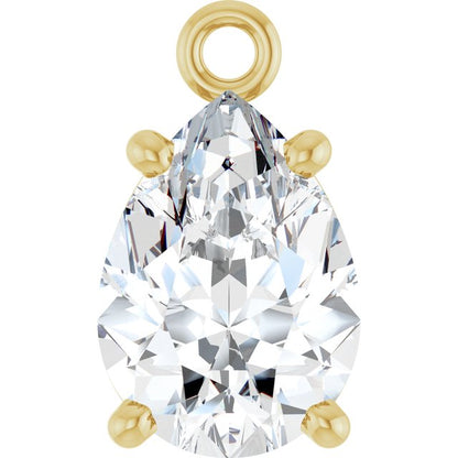 1/2 CT Lab-Grown Diamond 4-Prong Dangle, 5.1 mm x 8.7 mm