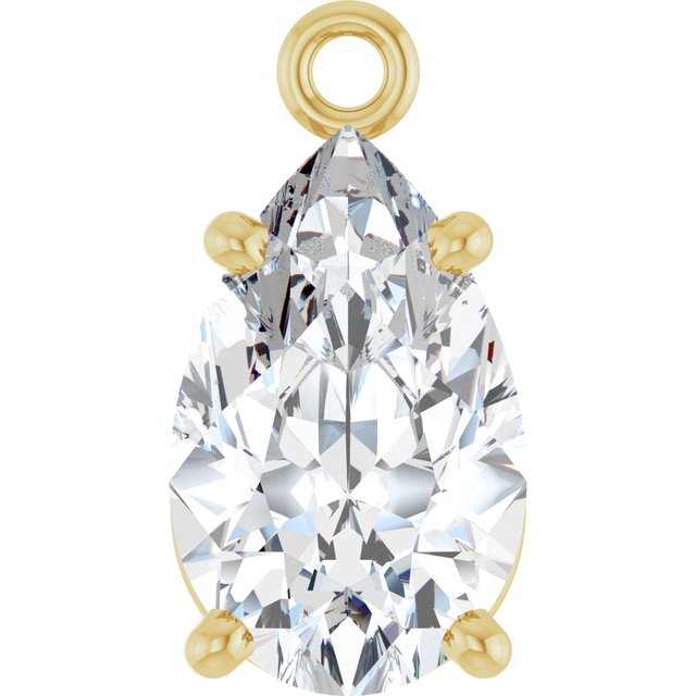 1 CT Lab-Grown Diamond 4-Prong Dangle, 5.1 mm x 9.2 mm