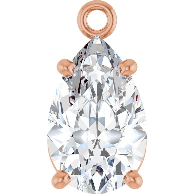 1 CT Lab-Grown Diamond 4-Prong Dangle, 5.1 mm x 9.2 mm