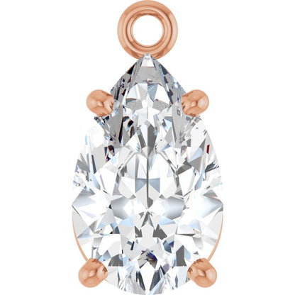 1 CT Lab-Grown Diamond 4-Prong Dangle, 5.1 mm x 9.2 mm