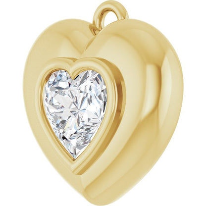 1/2 CT Natural Diamond Puffed Dangle