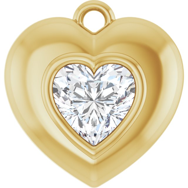 1/2 CT Natural Diamond Puffed Dangle