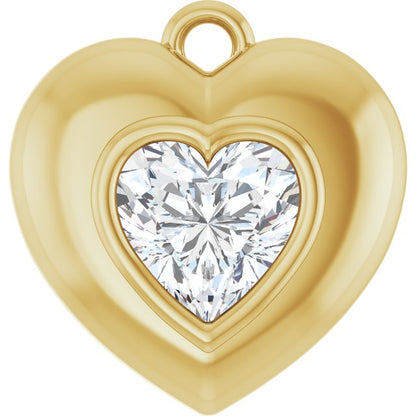 1/2 CT Lab-Grown Diamond Puffed Dangle