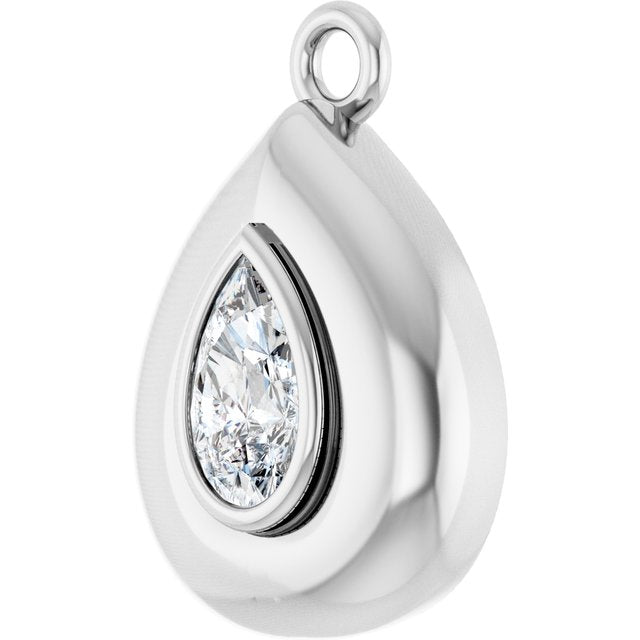 1/5 CT Natural Diamond Puffed Dangle