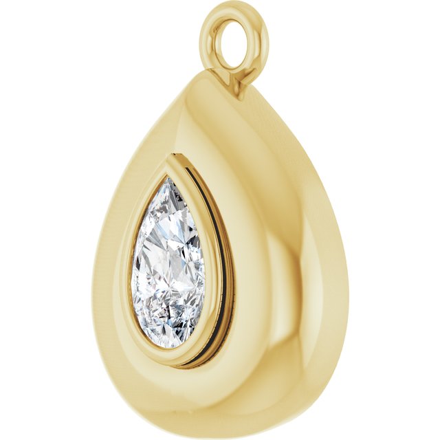 1/5 CT Lab-Grown Diamond Puffed Dangle