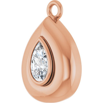 1/5 CT Natural Diamond Puffed Dangle