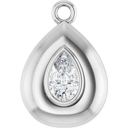 1/5 CT Natural Diamond Puffed Dangle