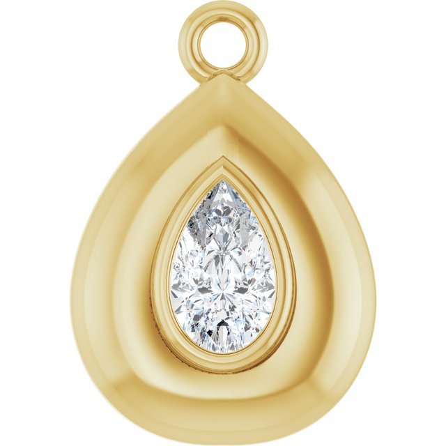 1/5 CT Lab-Grown Diamond Puffed Dangle