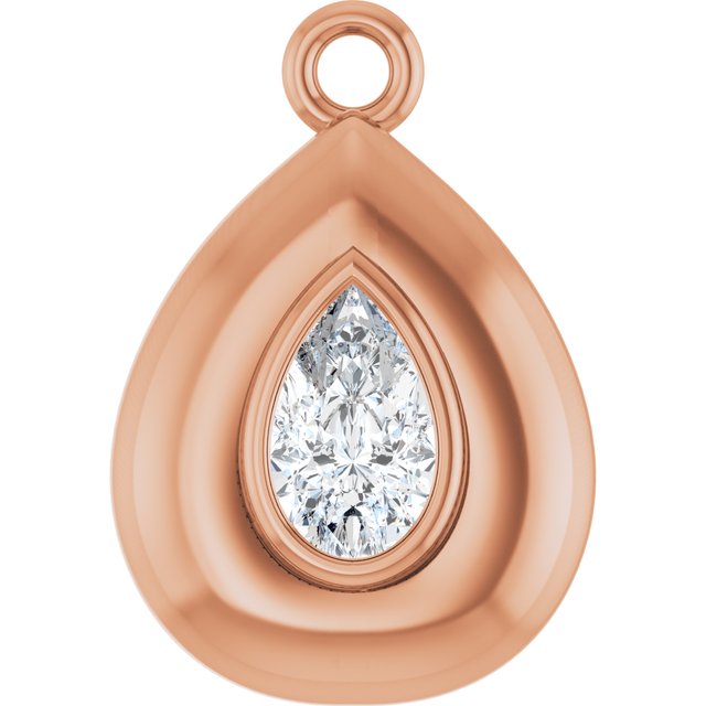 1/5 CT Lab-Grown Diamond Puffed Dangle