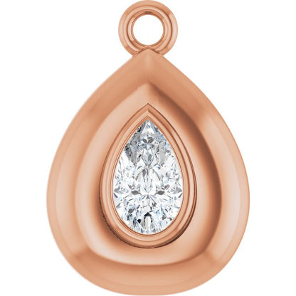 1/5 CT Lab-Grown Diamond Puffed Dangle