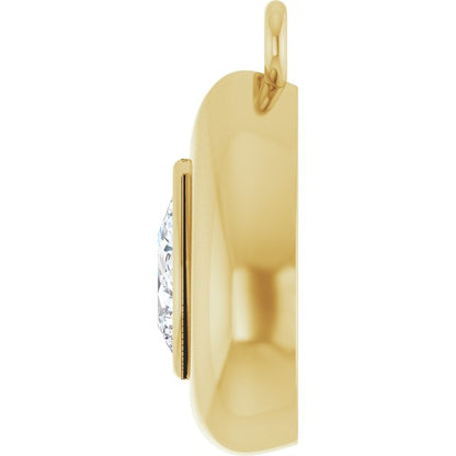1/5 CT Lab-Grown Diamond Puffed Dangle