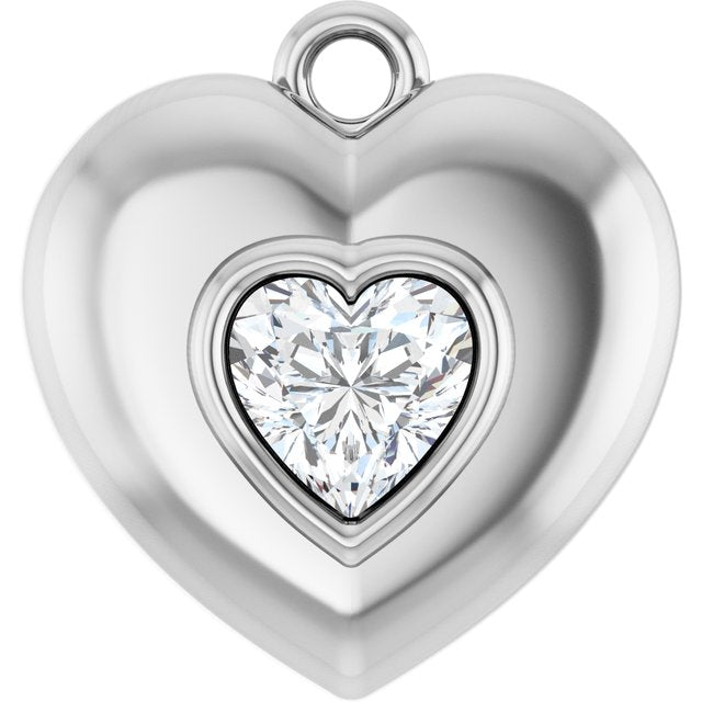 1/4 CT Natural Diamond Puffed Dangle