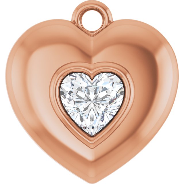 1/4 CT Natural Diamond Puffed Dangle