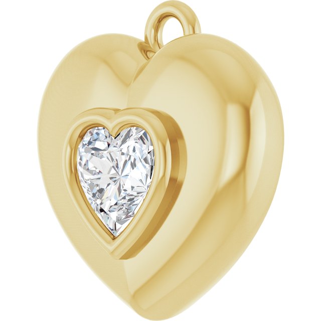 1/4 CT Natural Diamond Puffed Dangle