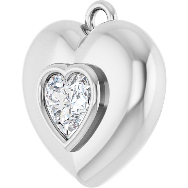 1/4 CT Natural Diamond Puffed Dangle