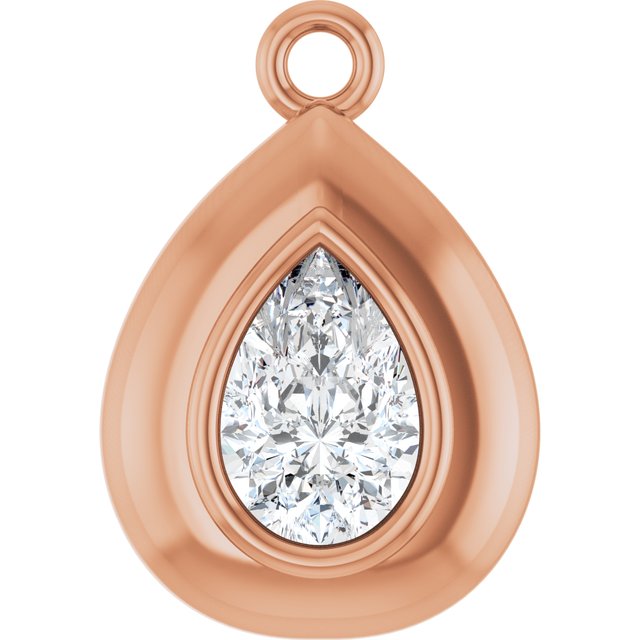 3/8 CT Lab-Grown Diamond Puffed Dangle