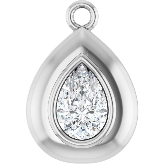 3/8 CT Lab-Grown Diamond Puffed Dangle
