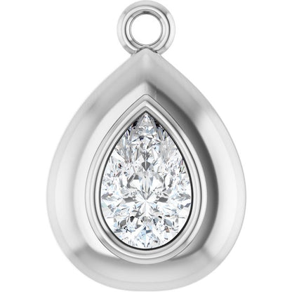 3/8 CT Lab-Grown Diamond Puffed Dangle