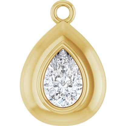 3/8 CT Natural Diamond Puffed Dangle