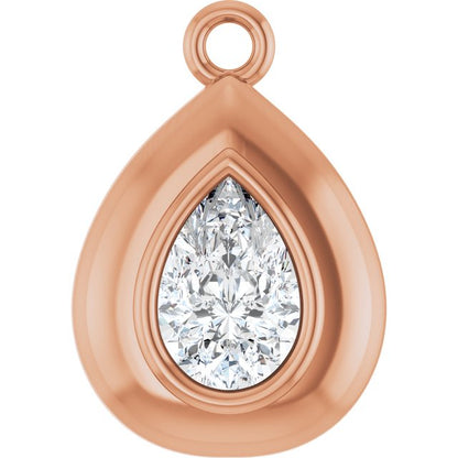 3/8 CT Natural Diamond Puffed Dangle