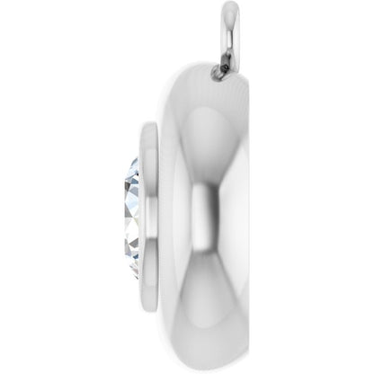 1/2 CT Lab-Grown Diamond Puffed Dangle