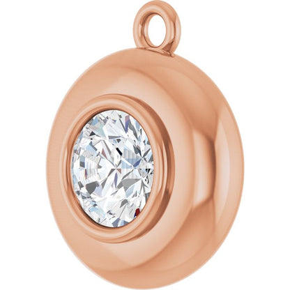 1/2 CT Natural Diamond Puffed Dangle
