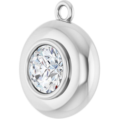 1/2 CT Lab-Grown Diamond Puffed Dangle