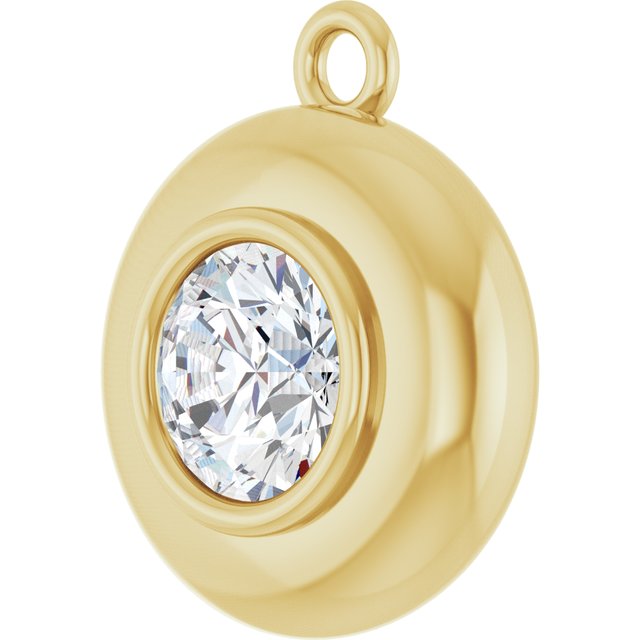1/2 CT Lab-Grown Diamond Puffed Dangle
