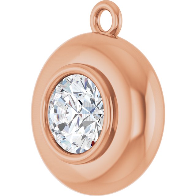 1/2 CT Lab-Grown Diamond Puffed Dangle