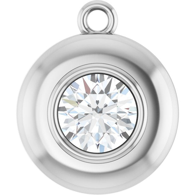 1/2 CT Lab-Grown Diamond Puffed Dangle