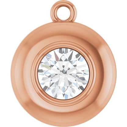 1/2 CT Natural Diamond Puffed Dangle